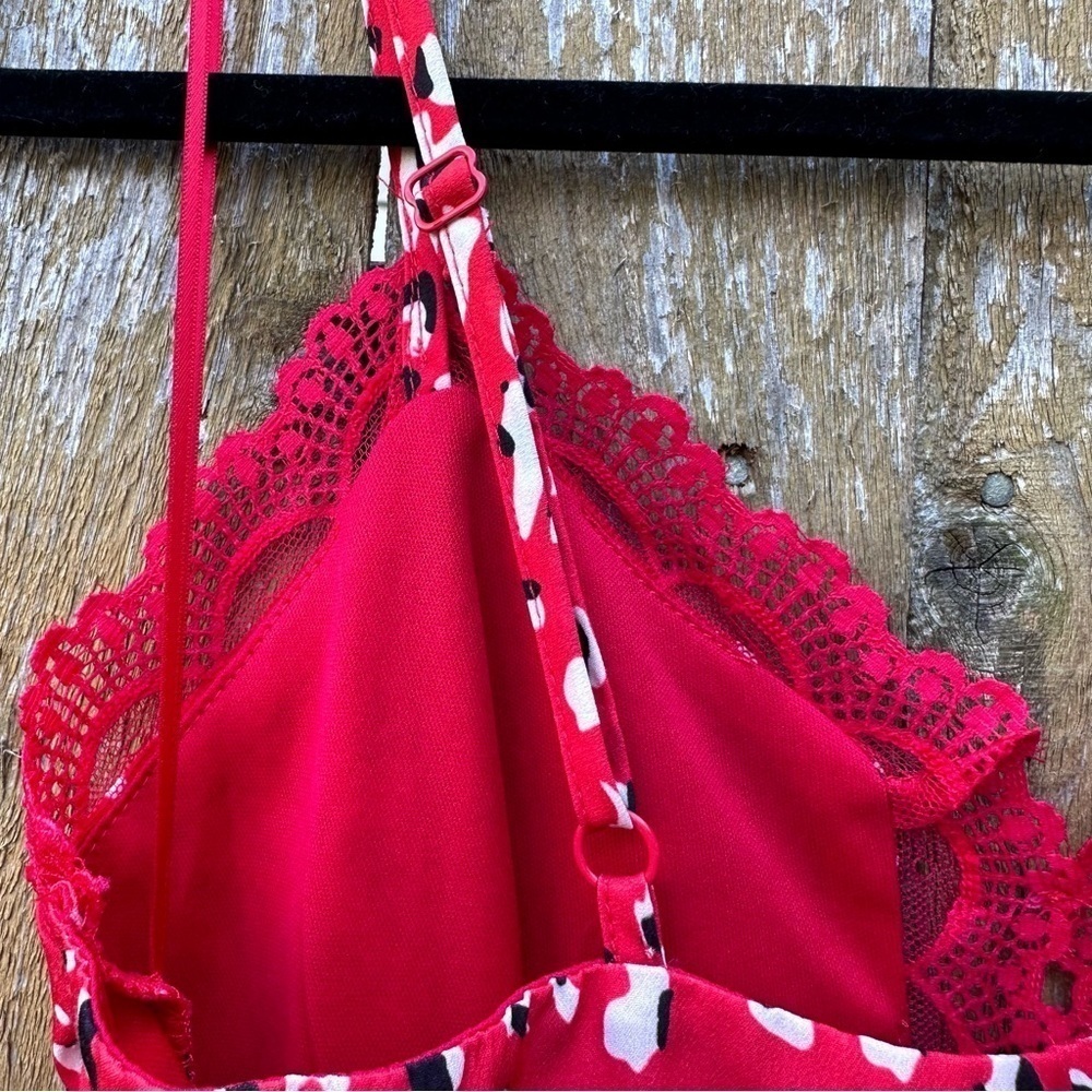 Revolve Superdown Brianna Red Leopard Lace Mini Dress Sz XS - Picture 11 of 15